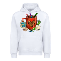 White teacher crayons coffee mug Urban Hoodie - FaDigitalArtStudio