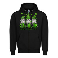 Black shenanigans with my gnomies st patricks day gnomes Zipper Hoodie - Jasminsmagicworld