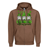 Chestnut shenanigans with my gnomies st patricks day gnomes Zipper Hoodie - Jasminsmagicworld