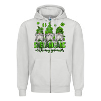 Dove Grey shenanigans with my gnomies st patricks day gnomes Zipper Hoodie - Jasminsmagicworld