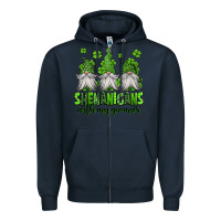 Navy shenanigans with my gnomies st patricks day gnomes Zipper Hoodie - Jasminsmagicworld