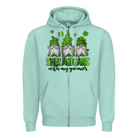 Seafoam shenanigans with my gnomies st patricks day gnomes Zipper Hoodie - Jasminsmagicworld