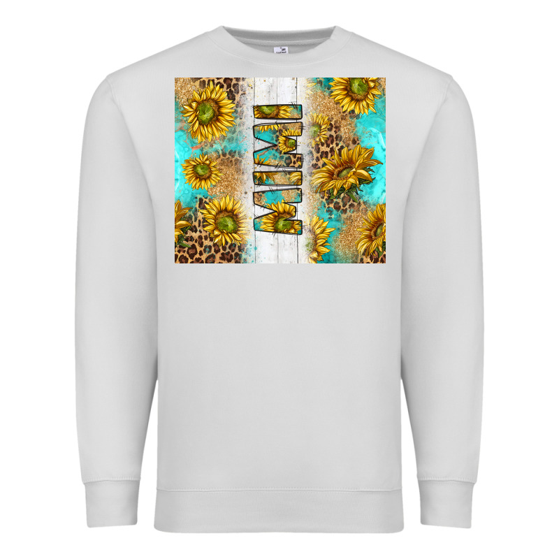 Western Mother's Day Mimi With Turquoise And Sunflowers And Leopard Tu Premium Sweatshirt by TumblerDesignByShophia | Teevron