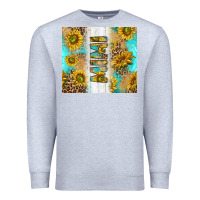 Heather Grey western mother's day mimi with turquoise and sunflowers and leopard tu Premium Sweatshirt - TumblerDesignByShophia