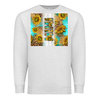 Oatmeal Heather western mother's day mimi with turquoise and sunflowers and leopard tu Premium Sweatshirt - TumblerDesignByShophia