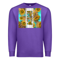 Purple western mother's day mimi with turquoise and sunflowers and leopard tu Premium Sweatshirt - TumblerDesignByShophia