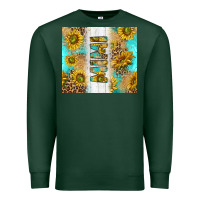 Sports Green western mother's day mimi with turquoise and sunflowers and leopard tu Premium Sweatshirt - TumblerDesignByShophia
