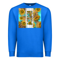 True Royal western mother's day mimi with turquoise and sunflowers and leopard tu Premium Sweatshirt - TumblerDesignByShophia