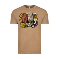 Vintage Coffee hereford bull western background Vintage Tee - LillyAllenDesigns