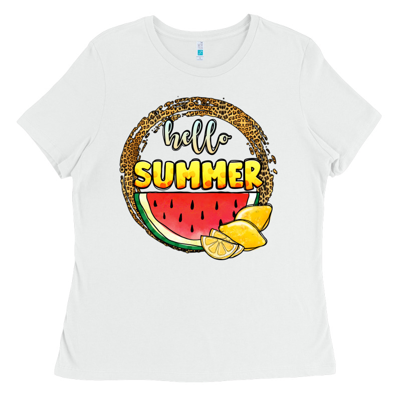 Hello Summer Watermelon Ladies Tee by JahusDesignShop | Teevron