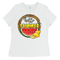 White hello summer watermelon Ladies Tee - JahusDesignShop