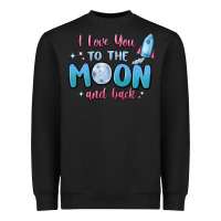 Black i love you to the moon and back Heavyweight Sweatshirt - MaliasSmallBusiness