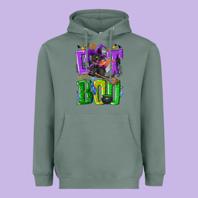 My Cat Is My Boo Halloween Heavyweight Hoodie Designed By Nancycooperartshop