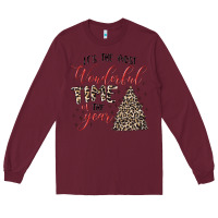 Burgundy it's the most wonderful time of the year Long Sleeve Tee - MaliasSmallBusiness