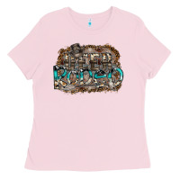 Bubblegum Pink deer rodeo Ladies Tee - SublimationCraftShop