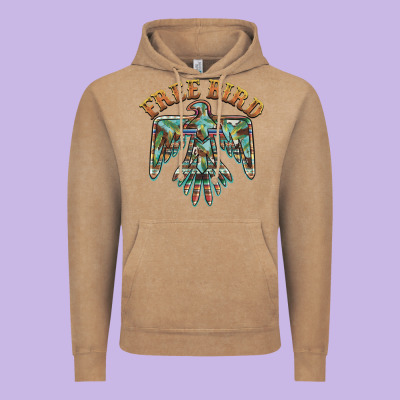 Free Bird Feathers Thunderbird Vintage Hoodie Designed By Barkaloodesign