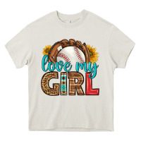 Cream love my girl baseball Heavy Core Tee - HRA Design Shop