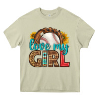 Mossy love my girl baseball Heavy Core Tee - HRA Design Shop