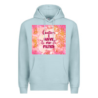 Blue Mist caution i have no filter Premium Hoodie - TumblerDesignByShophia