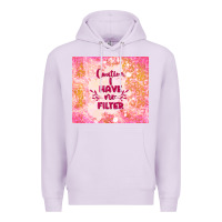 Lilac caution i have no filter Premium Hoodie - TumblerDesignByShophia