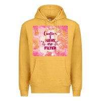 Mustard caution i have no filter Premium Hoodie - TumblerDesignByShophia