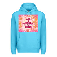 Ocean Blue caution i have no filter Premium Hoodie - TumblerDesignByShophia