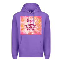 Purple caution i have no filter Premium Hoodie - TumblerDesignByShophia