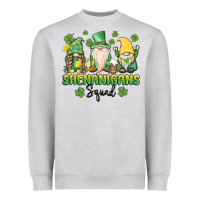 Heather Grey shenanigans squad gnomes st. patricks day Heavyweight Sweatshirt - MaliasSmallBusiness