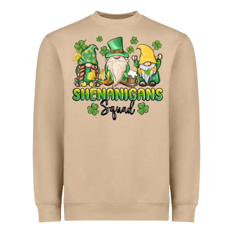 Shenanigans Squad Gnomes St. Patricks Day Heavyweight Sweatshirt by MaliasSmallBusiness | Teevron