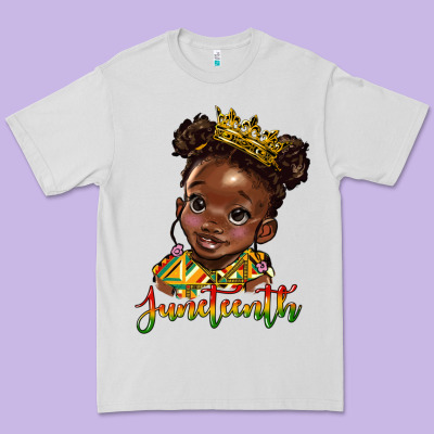 Juneteenth Black Girl Premium Tee Designed By Hra Design Shop