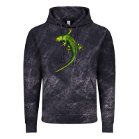 Cloud Black Green Lizard Illustrations Vintage Hoodie - LillyAllenDesigns