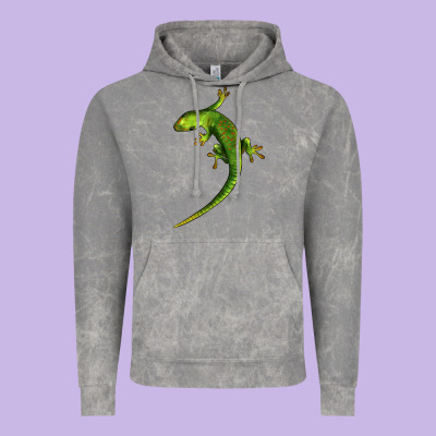 Green Lizard Illustrations Vintage Hoodie Designed By Lillyallendesigns