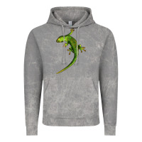 Cloud Rock Green Lizard Illustrations Vintage Hoodie - LillyAllenDesigns
