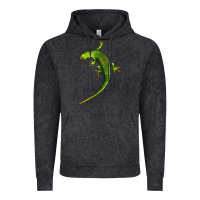 Vintage Arctic Green Lizard Illustrations Vintage Hoodie - LillyAllenDesigns