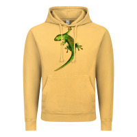 Vintage Mustard Green Lizard Illustrations Vintage Hoodie - LillyAllenDesigns