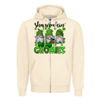 Sandshell shamrockin' with my gnomies st patrick's day Zipper Hoodie - Jasminsmagicworld