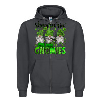 Smoke shamrockin' with my gnomies st patrick's day Zipper Hoodie - Jasminsmagicworld