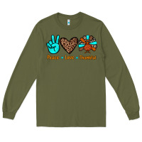 Army Green peace love thankful Long Sleeve Tee - JahusDesignShop