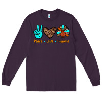 Plum peace love thankful Long Sleeve Tee - JahusDesignShop