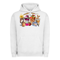 Pigment Lunar Rock Lunch Lady Coffee Cups Urban Hoodie - FaDigitalArtStudio