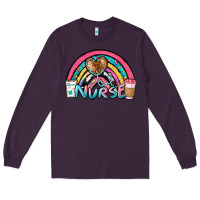 Plum nurse rainbow Long Sleeve Tee - NancyCooperArtShop