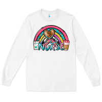 White nurse rainbow Long Sleeve Tee - NancyCooperArtShop