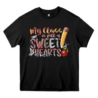Black my class is full of sweet hearts Heavy Core Tee - RacoonDesign