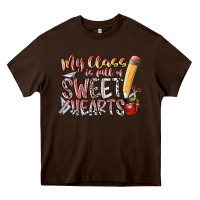 Chocolate Brown my class is full of sweet hearts Heavy Core Tee - RacoonDesign