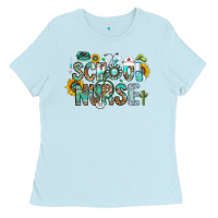 Baby Blue school nurse Ladies Tee - CowhideDigitalArt
