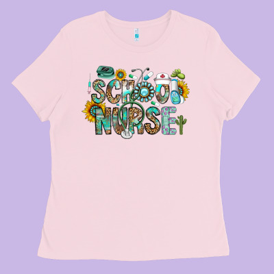 School Nurse Ladies Tee Designed By Cowhidedigitalart