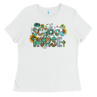 White school nurse Ladies Tee - CowhideDigitalArt
