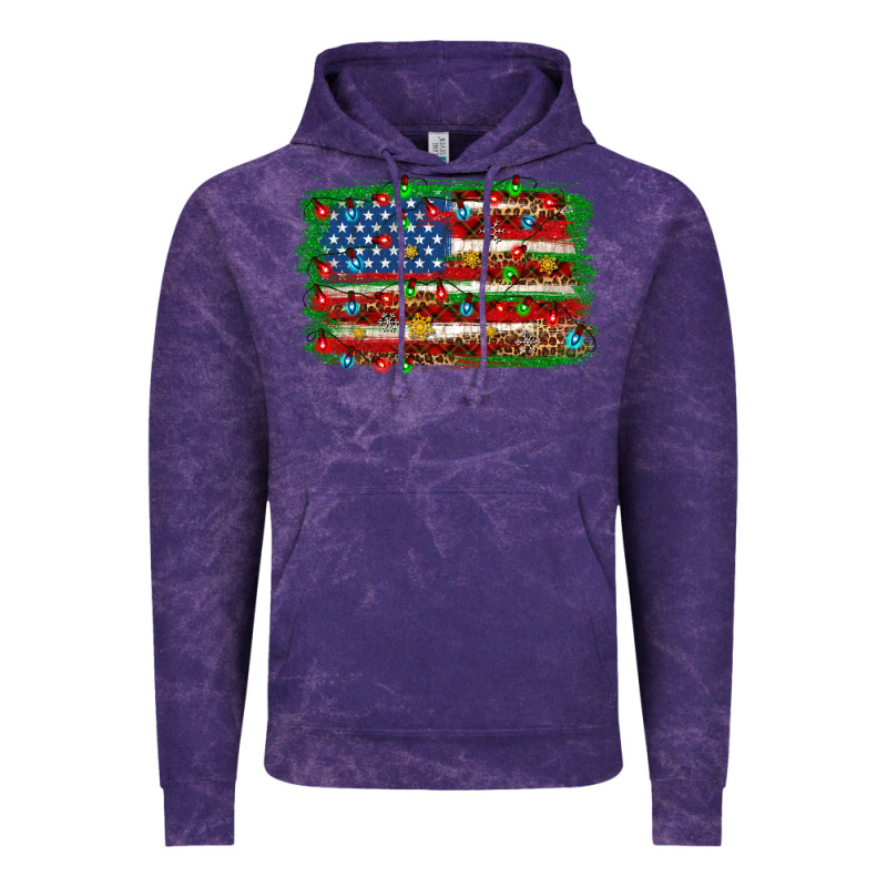 Christmas American Flag Vintage Hoodie by NancyCooperArtShop | Teevron