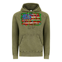 Vintage Olive Christmas american flag Vintage Hoodie - NancyCooperArtShop