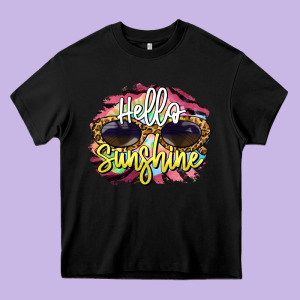 Hello Sunshine Heavy Core Tee Designed By Barkaloodesign